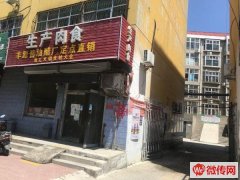 完成红阳小区门口二十年生鲜肉食店