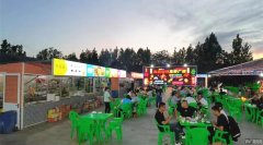 完成人民路西环路交口1850平烧烤广场